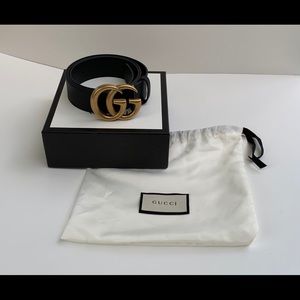Gucci Leather Belt with GG Logo